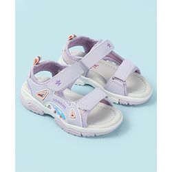 Cute Walk by Babyhug Velcro Closure Solid Sandal - Purple