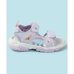 Cute Walk by Babyhug Velcro Closure Solid Sandal - Purple