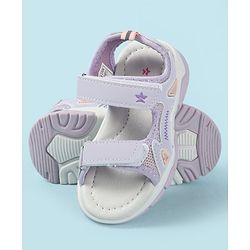 Cute Walk by Babyhug Velcro Closure Solid Sandal - Purple