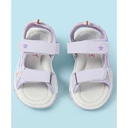 Cute Walk by Babyhug Velcro Closure Solid Sandal - Purple