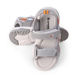Cute Walk by Babyhug Velcro Closure Solid Sandal - Grey