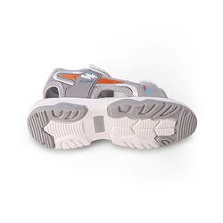 Cute Walk by Babyhug Velcro Closure Solid Sandal - Grey