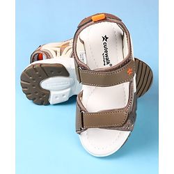 Cute Walk by Babyhug Velcro Closure Solid Sandal - Brown