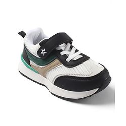 Cute Walk by Babyhug Velcro Closure Sneaker Shoes With Star Applique - Black