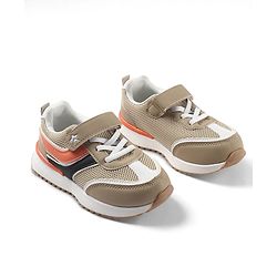 Cute Walk by Babyhug Velcro Closure Sneaker Shoes With Star Applique - Black