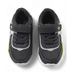 Cute Walk by Babyhug Velcro Closure Sneaker Shoes With Star Applique - Grey