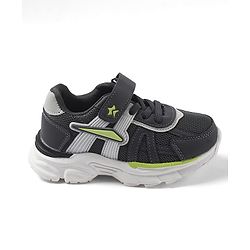 Cute Walk by Babyhug Velcro Closure Sneaker Shoes With Star Applique - Grey