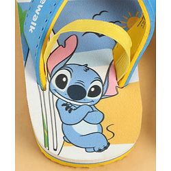 Cute Walk by Babyhug Disney Back Strap Closure Flip Flops With Stitch Print - Blue