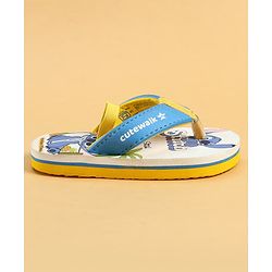 Cute Walk by Babyhug Disney Back Strap Closure Flip Flops With Stitch Print - Blue
