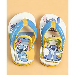 Cute Walk by Babyhug Disney Back Strap Closure Flip Flops With Stitch Print - Blue