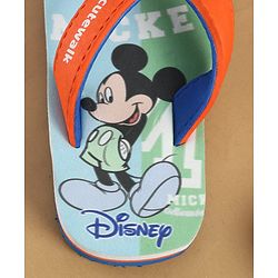 Cute Walk by Babyhug Disney Slip On Flip Flops with Mickey Mouse Print - Blue