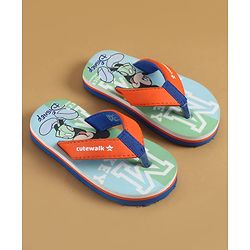 Cute Walk by Babyhug Disney Slip On Flip Flops with Mickey Mouse Print - Blue