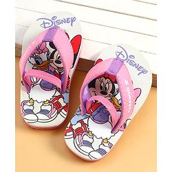 Cute Walk by Babyhug Disney Back Strap Closure Flip Flops With Minnie Mouse Print - Purple & White