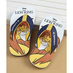 Cute Walk by Babyhug Disney Slip On Flip Flops with The Lion King Print - Navy Blue