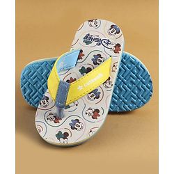 Cute Walk by Babyhug Disney Slip On Flip Flops with Minnie Mouse Print - Yellow