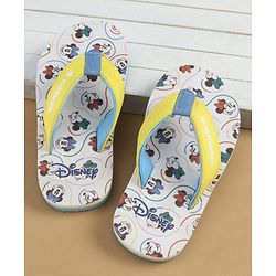 Cute Walk by Babyhug Disney Slip On Flip Flops with Minnie Mouse Print - Yellow