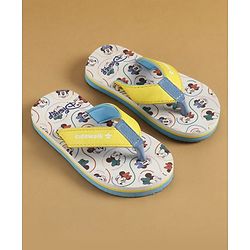 Cute Walk by Babyhug Disney Slip On Flip Flops with Minnie Mouse Print - Yellow