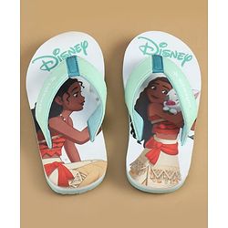 Cute Walk by Babyhug Disney Slip On Flip Flops with Disney Princes Print - Mint