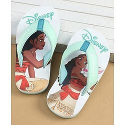 Cute Walk by Babyhug Disney Slip On Flip Flops with Disney Princes Print - Mint