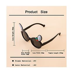 Babyhug Solid Coloured Sunglasses With Applique - Black