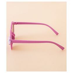Babyhug Free Size Solid Color Sunglasses with Floral Applique - Mauve