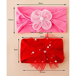 Babyhug Headbands Free Size - Red&Pink