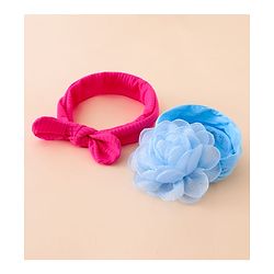 Floral Bow Stretch Baby & Kids Headband - Pink & White