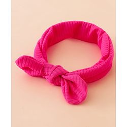 Floral Bow Stretch Baby & Kids Headband - Pink & White