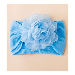Floral Bow Stretch Baby & Kids Headband - Pink & White