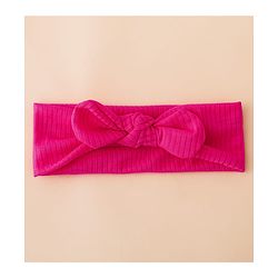 Floral Bow Stretch Baby & Kids Headband - Pink & White