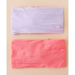 Babyhug Headbands With Floral and Bow Applique Pack of 2 -Purple, Peach