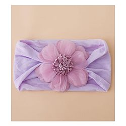 Babyhug Headbands With Floral and Bow Applique Pack of 2 -Purple, Peach
