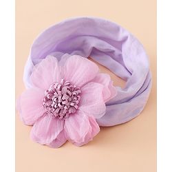 Babyhug Headbands With Floral and Bow Applique Pack of 2 -Purple, Peach