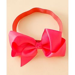 Babyhug Set Of 3 Bow Applique Detailed Headbands - Pink,Red ,Purple