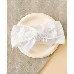 Babyhug Headbands With Bow Applique Pack of 3 - Pink,White,Purple