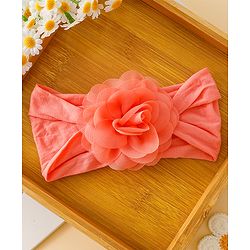 Babyhug Headbands With Floral and Bow Applique Pack of 3 - Pink ,Red, Light Blue