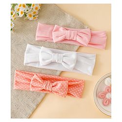 Babyhug Free Size Baby Headbands with Polka Dots Pack of 3 - Multicolor