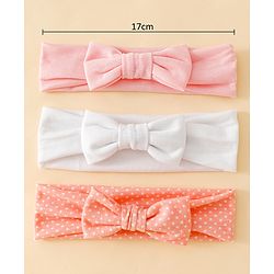 Babyhug Free Size Baby Headbands with Polka Dots Pack of 3 - Multicolor