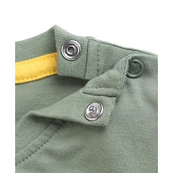 Babyhug Disney Single Jersey Knit Full Sleeve T-shirts & Joggers Set With Lion King Graphic & Cut & Sew Design - Green & Navy Blue