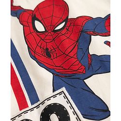 Babyhug Marvel Single Jersey Knit Full Sleeves T-Shirt & Joggers Set With Spiderman Graphic - Blue