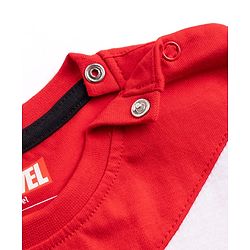 Babyhug Marvel Single Jersey Knit Full Sleeve Cut and Sew T-shirt & Joggers Set With Spider-man Graphics - Red
