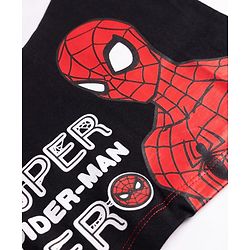 Babyhug Marvel Single Jersey Knit Full Sleeve Cut and Sew T-shirt & Joggers Set With Spider-man Graphics - Red