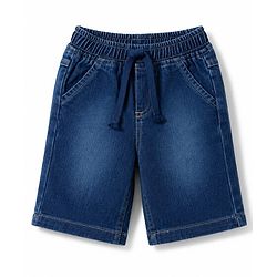 Babyhug Cotton Woven Half Sleeves Shirt & Denim Shorts Set - Pink