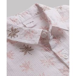 Babyhug 100% Cotton Woven Half Sleeves Tropical Theme Printed Shirt & Shorts Set - White & Dark Peach
