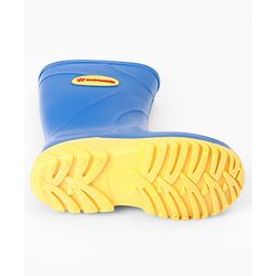 Cute Walk by Babyhug Comfortable slip on with Anti skid Rain Boot - Blue & Yellow