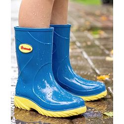 Cute Walk by Babyhug Comfortable slip on with Anti skid Rain Boot - Blue & Yellow