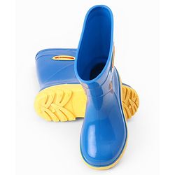 Cute Walk by Babyhug Comfortable slip on with Anti skid Rain Boot - Blue & Yellow