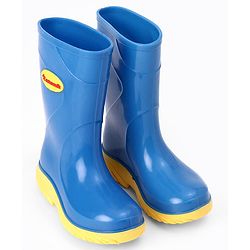 Cute Walk by Babyhug Comfortable slip on with Anti skid Rain Boot - Blue & Yellow