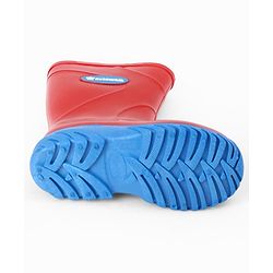 Cute Walk by Babyhug Comfortable slip on with Anti skid Rain Boot - Blue & Red