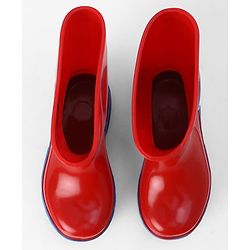 Cute Walk by Babyhug Comfortable slip on with Anti skid Rain Boot - Blue & Red